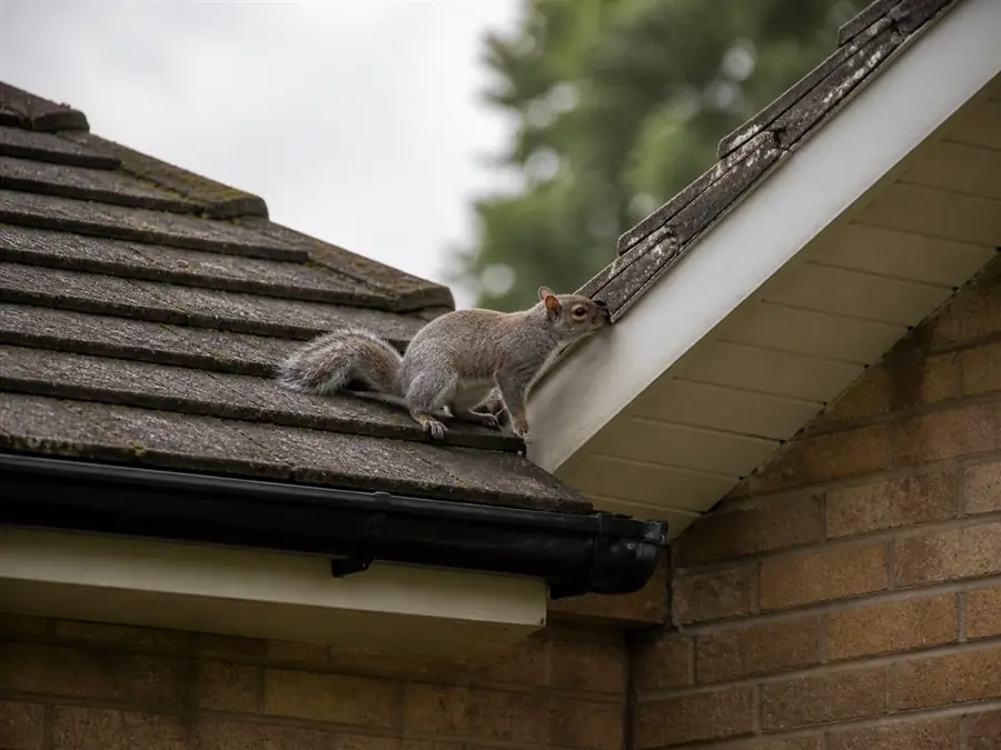 Grey squirrel associated with roof-space pest activity